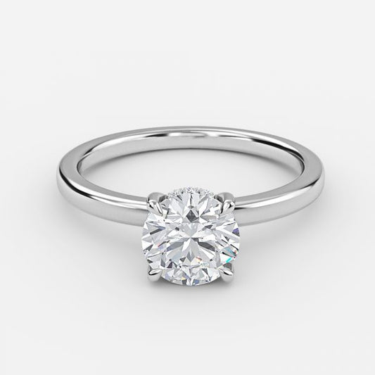 Idra Round Hidden Halo Moissanite Engagement Ring