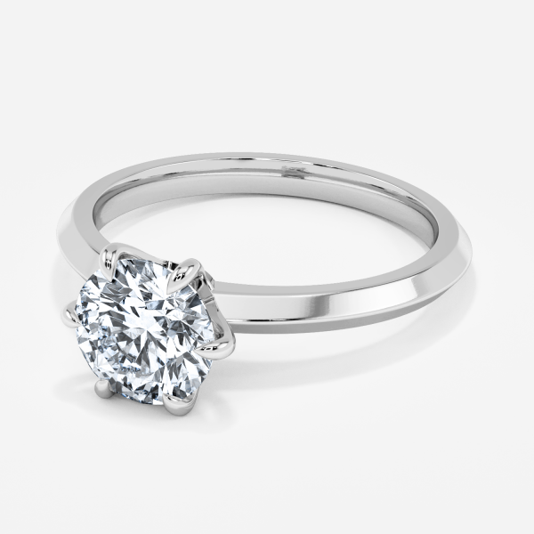 Zinnia Round Solitaire Moissanite Engagement Ring