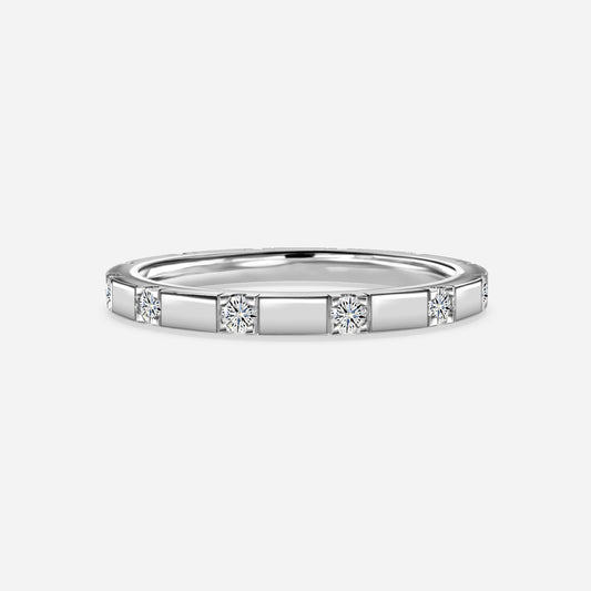 Zepayr Round Moissanite Wedding Ring