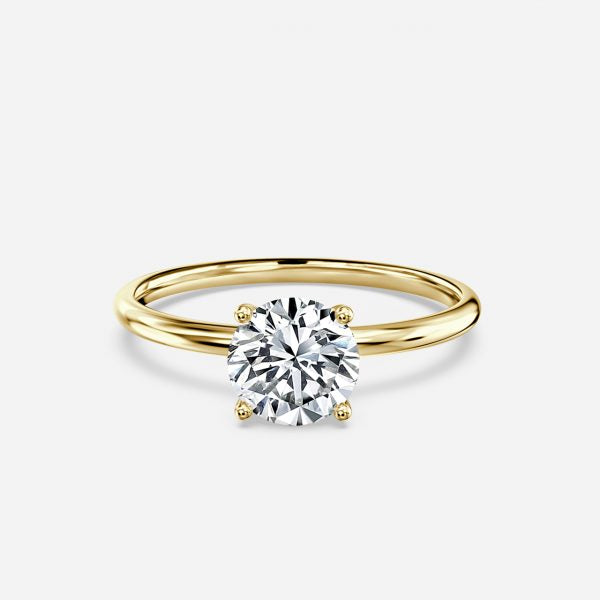 Ailani Round Solitaire Moissanite Engagement Ring