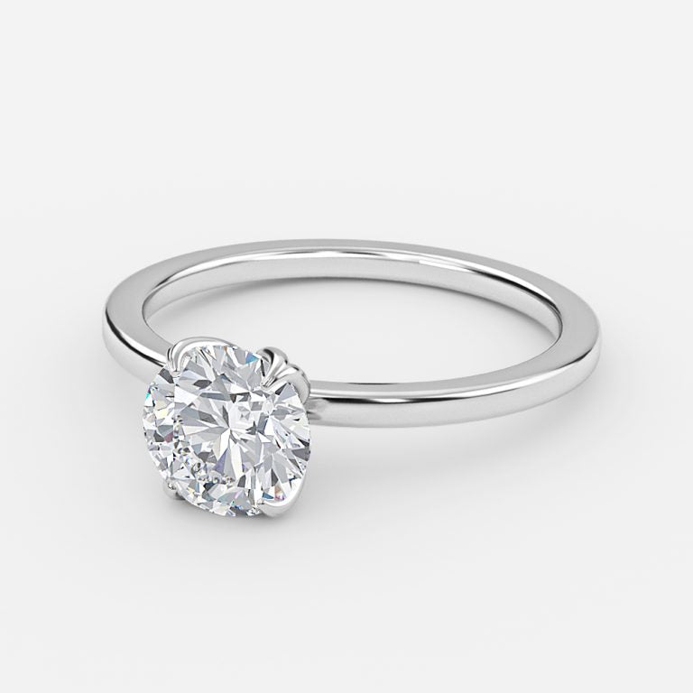 Samira Round Solitaire Moissanite Engagement Ring