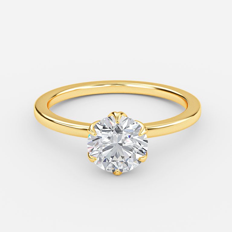 Jana Round Solitaire Moissanite Engagement Ring