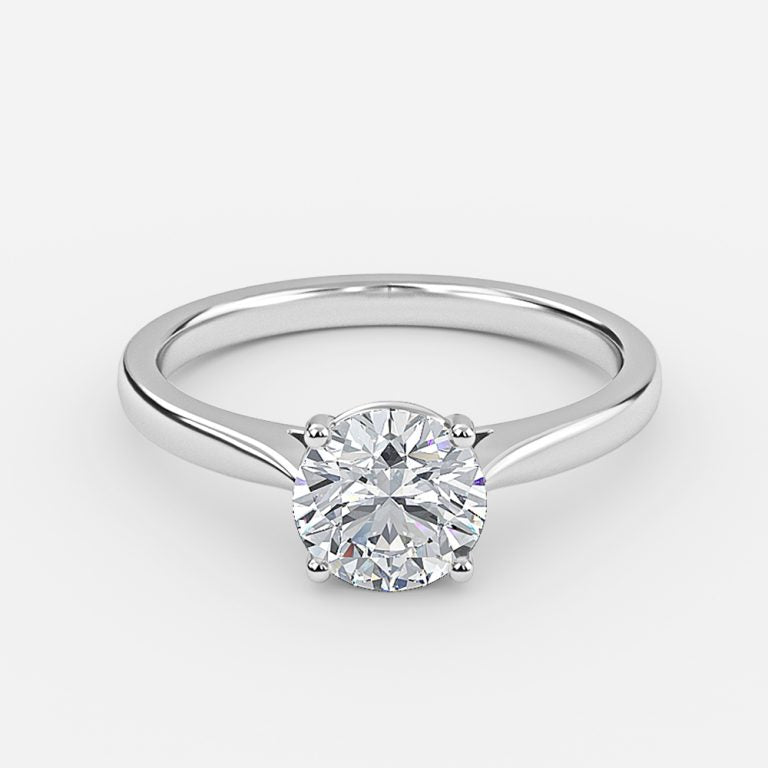 Simone Round Solitaire Moissanite Engagement Ring