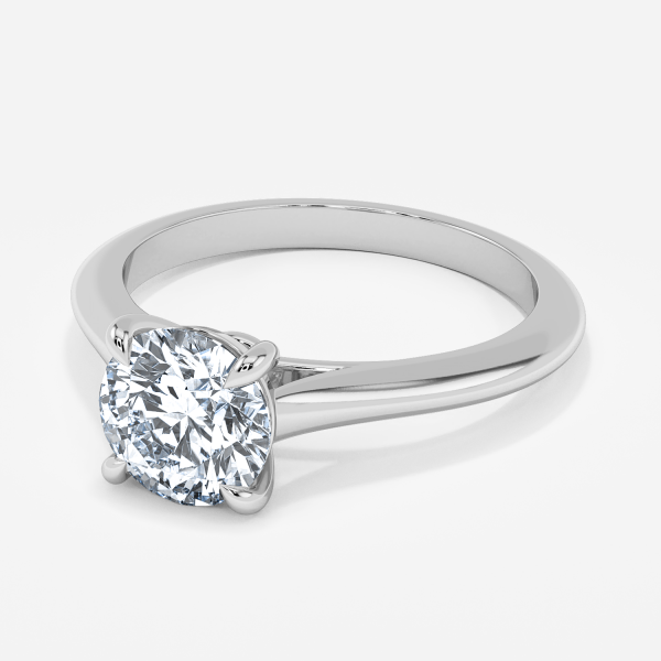 Amaris Round Solitaire Moissanite Engagement Ring