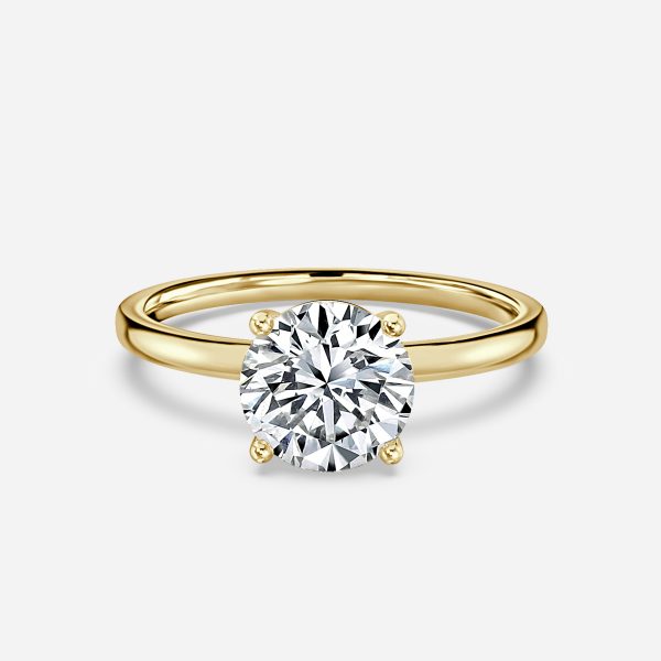 Dasha Round Solitaire Moissanite Engagement Ring