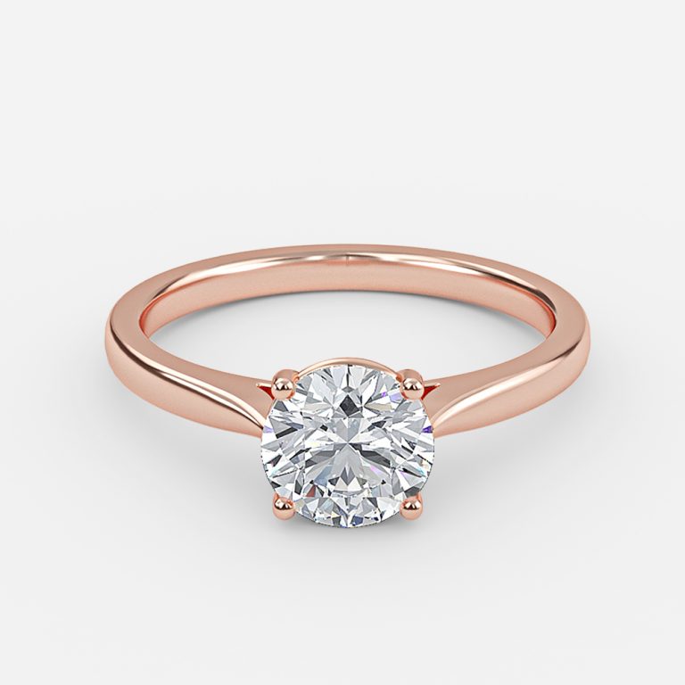 Simone Round Solitaire Moissanite Engagement Ring