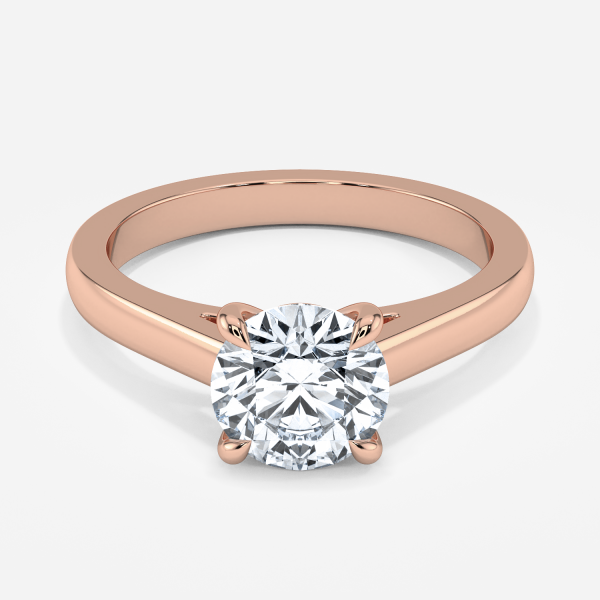 Damaris Round Solitaire Moissanite Engagement Ring