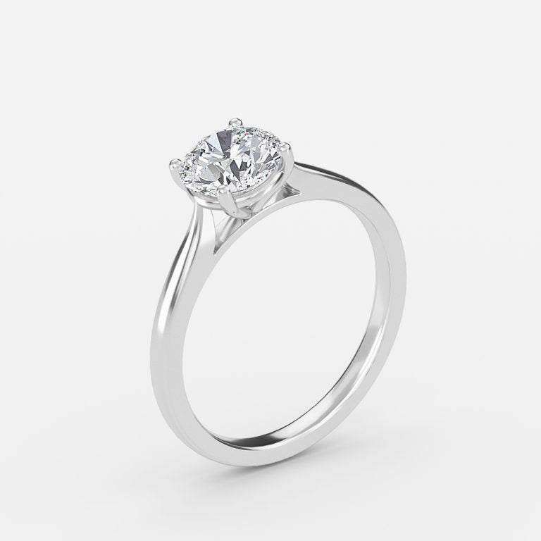 Simone Round Solitaire Moissanite Engagement Ring