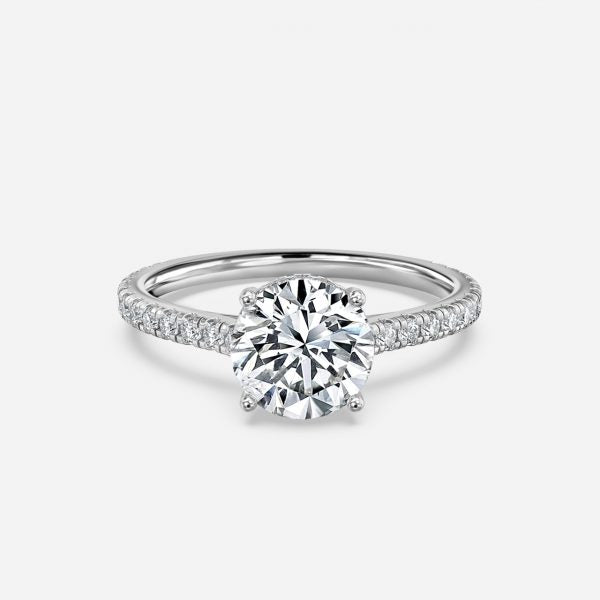 Tamsin Round Hidden Halo Moissanite Engagement Ring