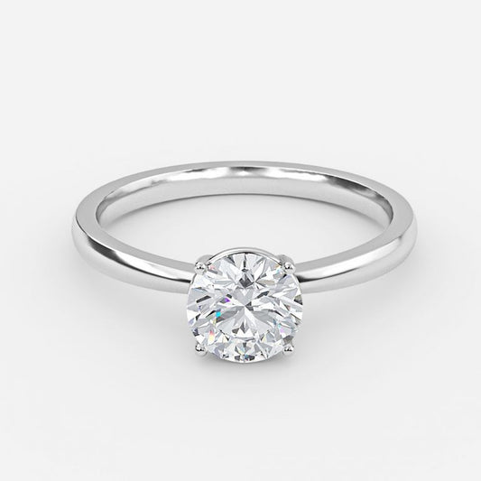 Idalia Round Solitaire Moissanite Engagement Ring