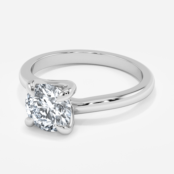 Jaya Round Solitaire Moissanite Engagement Ring