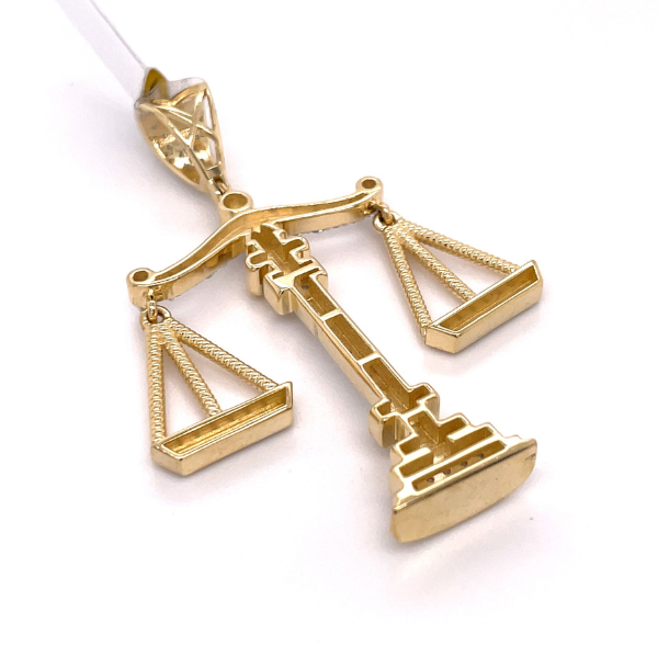 0.91 CT Moissanite Iced Out Scale Pendant