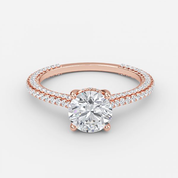 Kalaya Round Hidden Halo Moissanite Engagement Ring