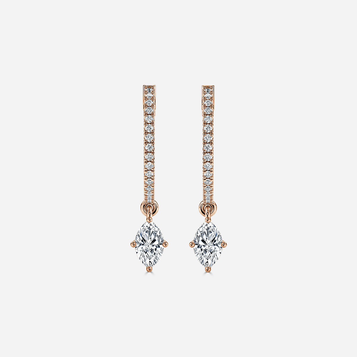 Sia Marquise Moissanite Hoop Earrings