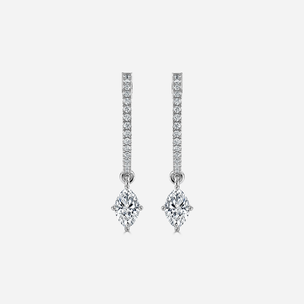 Sia Marquise Moissanite Hoop Earrings