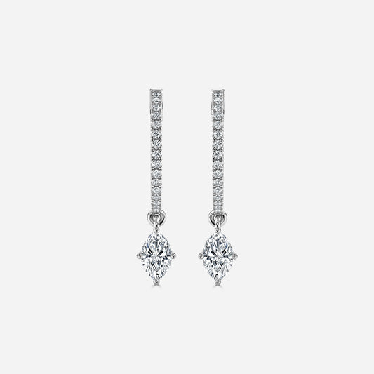 Sia Marquise Moissanite Hoop Earrings