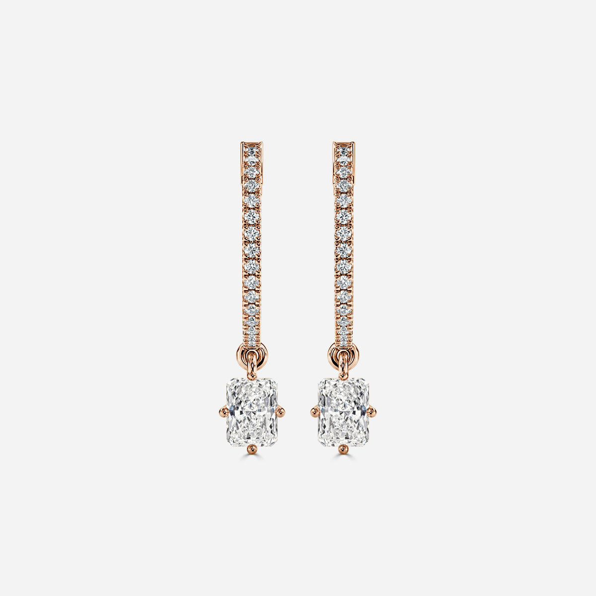 Sia Radiant Moissanite Hoop Earrings