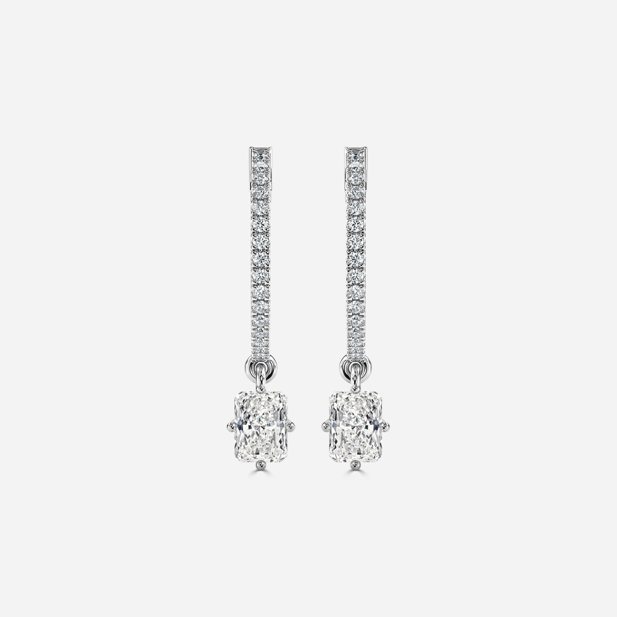 Sia Radiant Moissanite Hoop Earrings