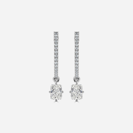 Sia Radiant Moissanite Hoop Earrings