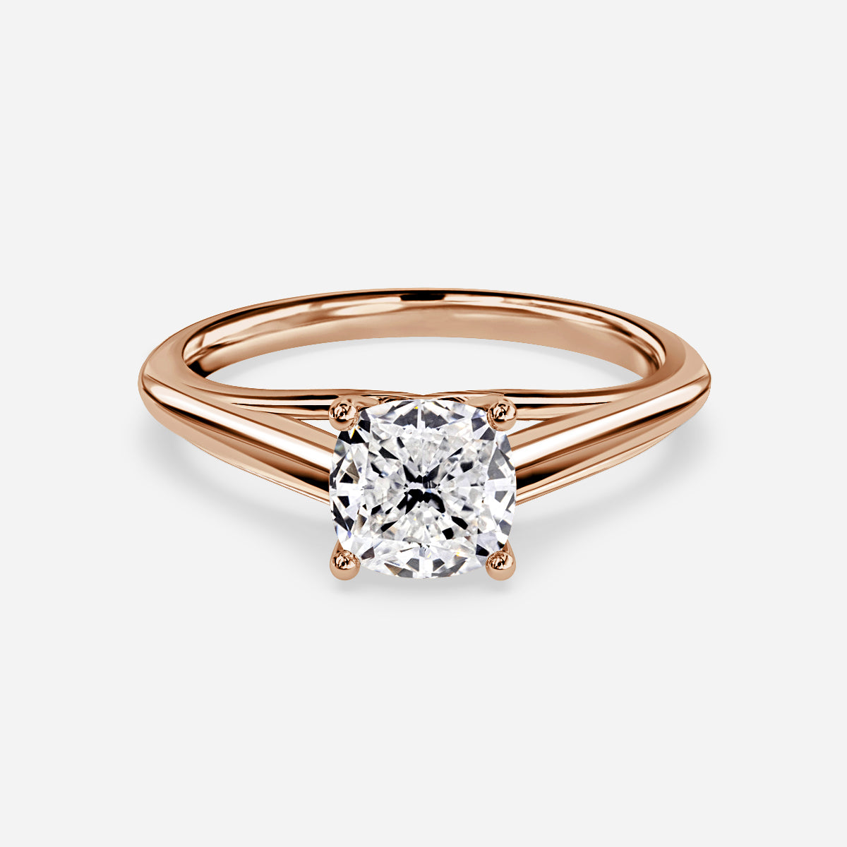 Lavinia Cushion Solitaire Moissanite Engagement Ring