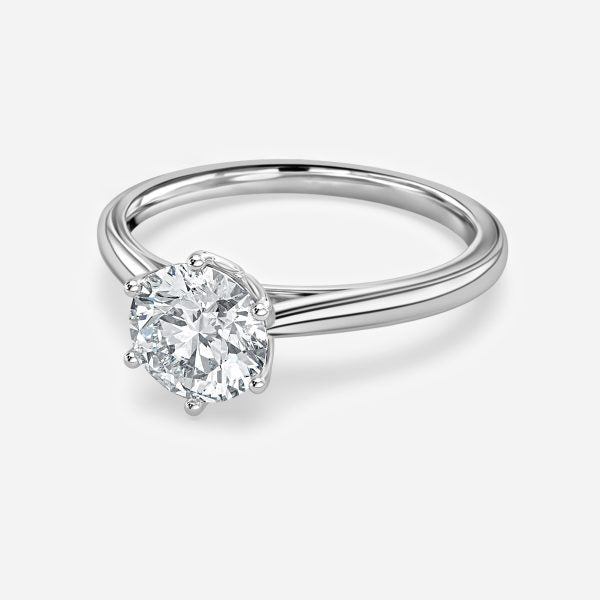 Nari Round Solitaire Moissanite Engagement Ring