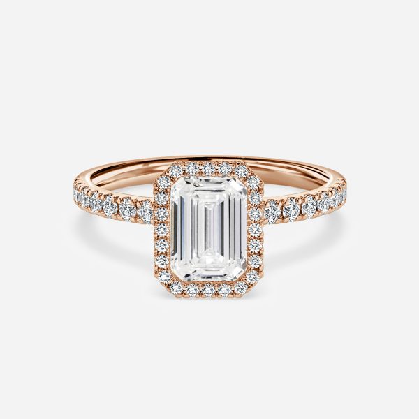 Tatienne Emerald Halo Moissanite Engagement Ring