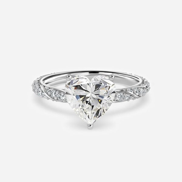 Wan Heart Unique Moissanite Engagement Ring