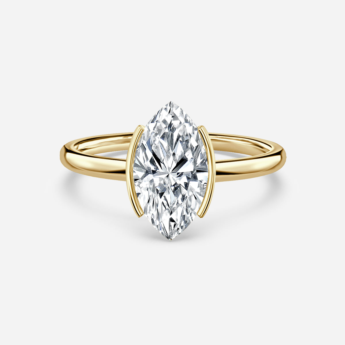 Briar Marquise Bezel Moissanite Engagement Ring