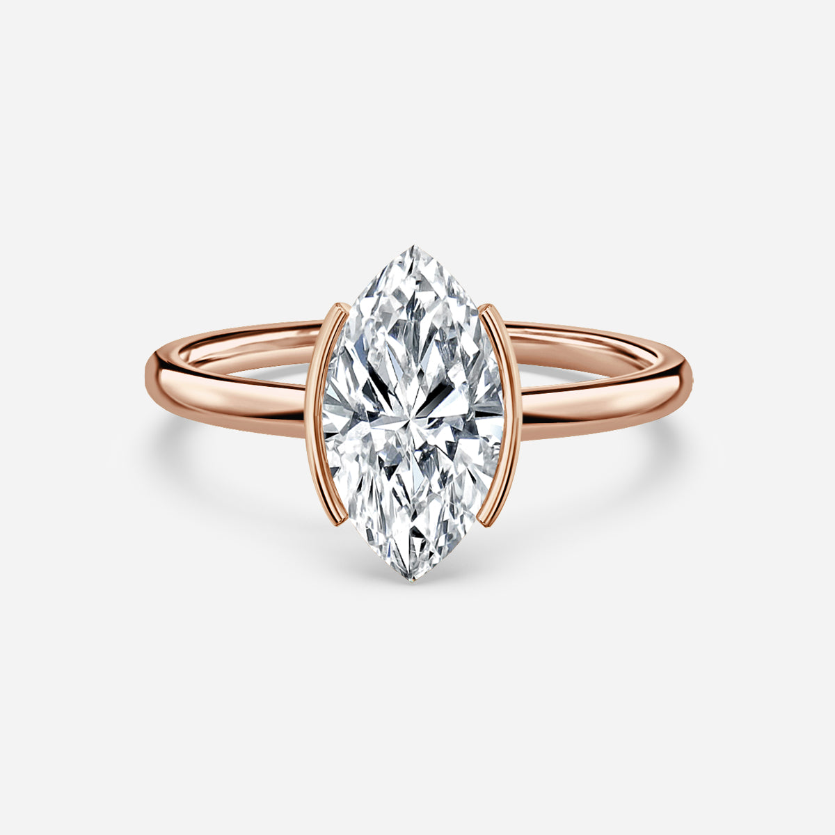 Briar Marquise Bezel Moissanite Engagement Ring