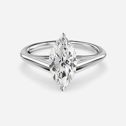 Lavinia Marquise Solitaire Moissanite Engagement Ring