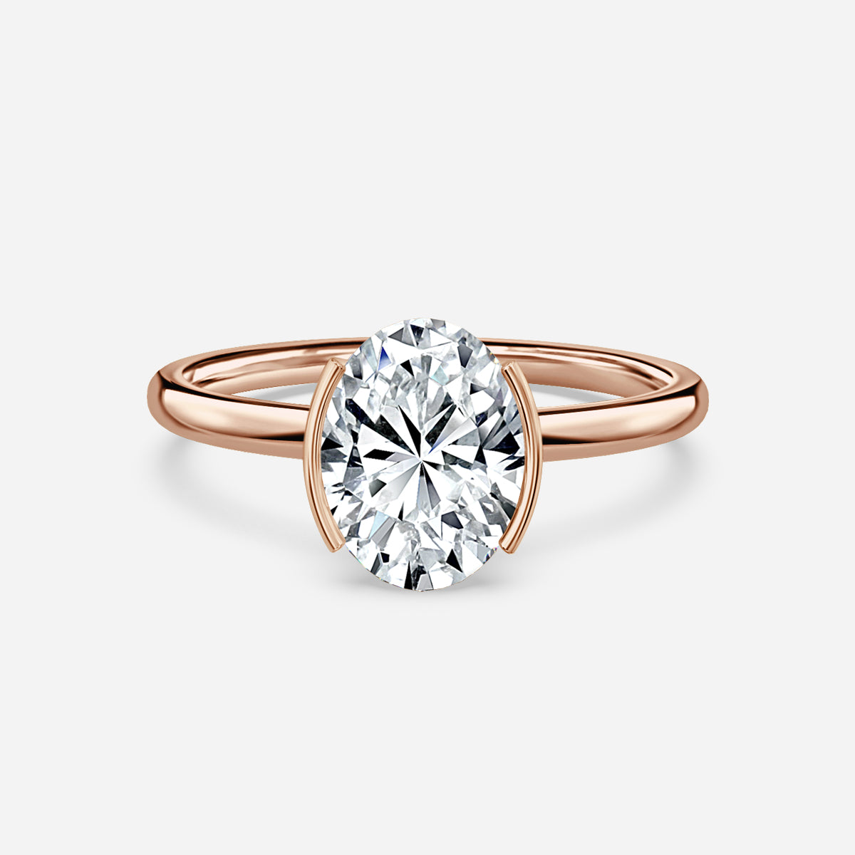 Briar Oval Bezel Moissanite Engagement Ring