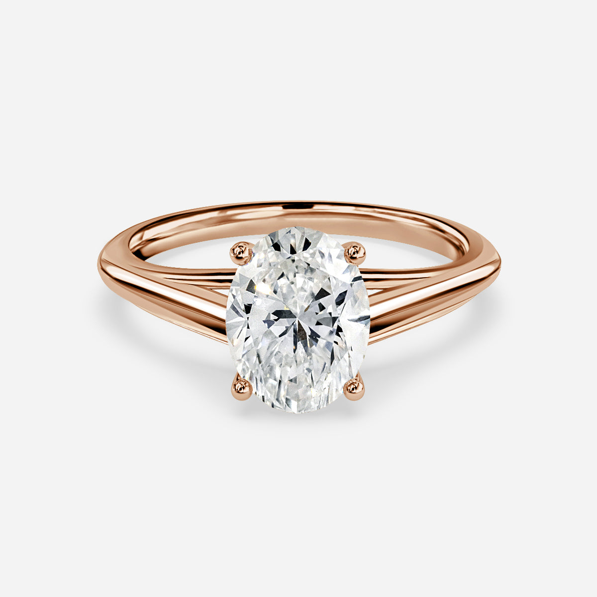 Lavinia Oval Solitaire Moissanite Engagement Ring