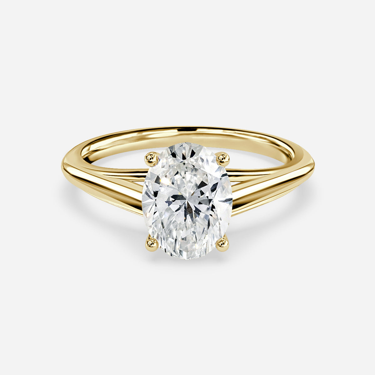 Lavinia Oval Solitaire Moissanite Engagement Ring