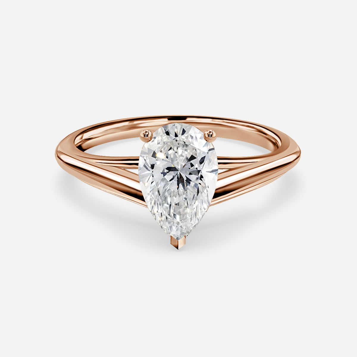 Lavinia Pear Solitaire Moissanite Engagement Ring