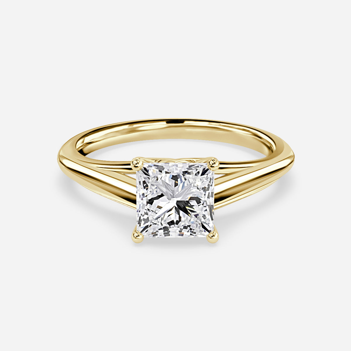 Lavinia Princess Solitaire Moissanite Engagement Ring