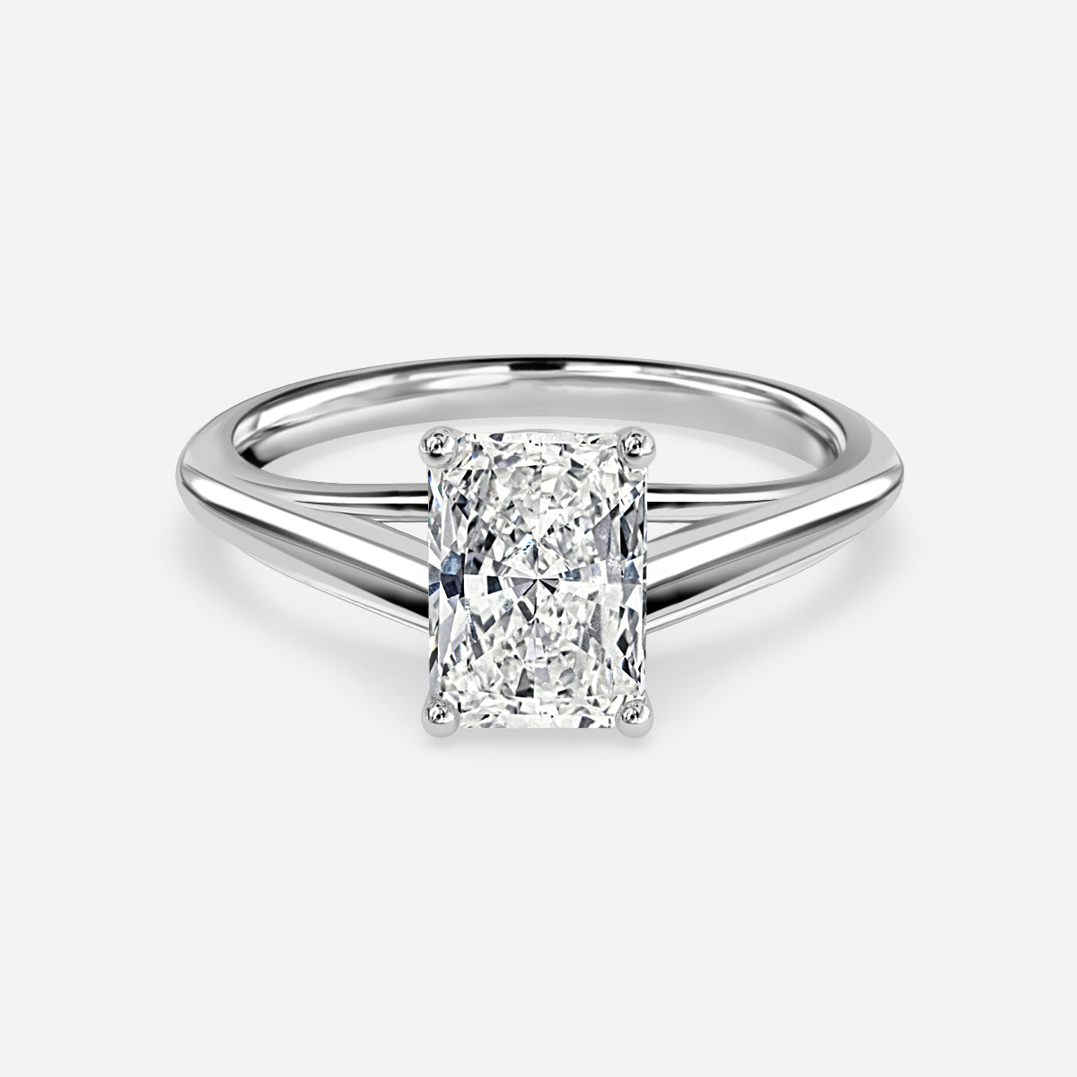 Lavinia Radiant Solitaire Moissanite Engagement Ring