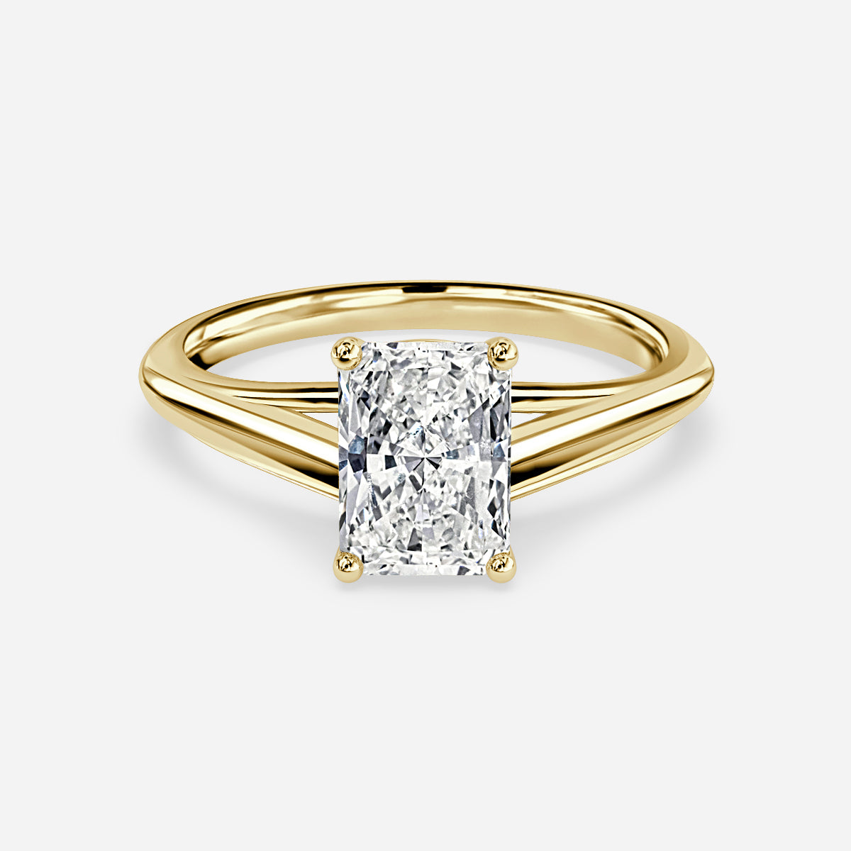 Lavinia Radiant Solitaire Moissanite Engagement Ring