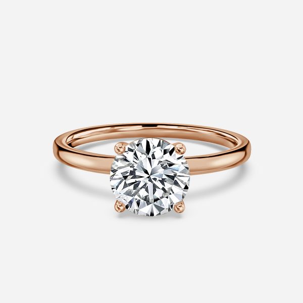 Dasha Round Solitaire Moissanite Engagement Ring