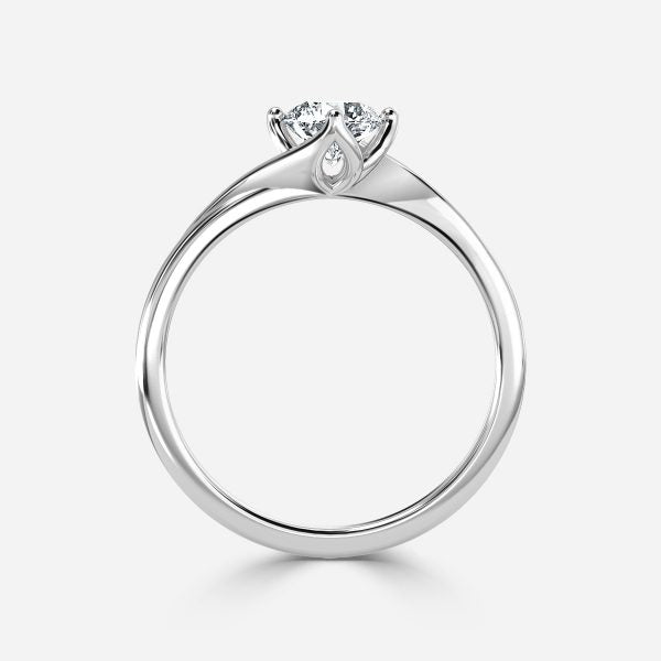 Hesper Round Solitaire Moissanite Engagement Ring