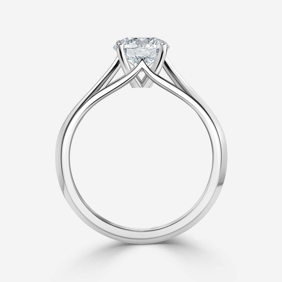 Lavinia Round Solitaire Moissanite Engagement Ring