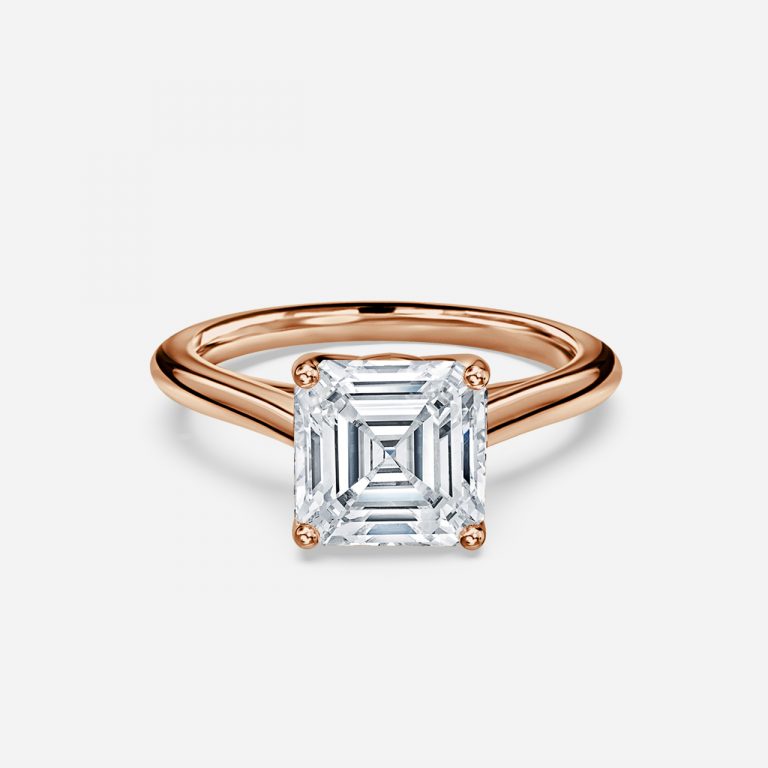 Lyla Asscher Solitaire Moissanite Engagement Ring