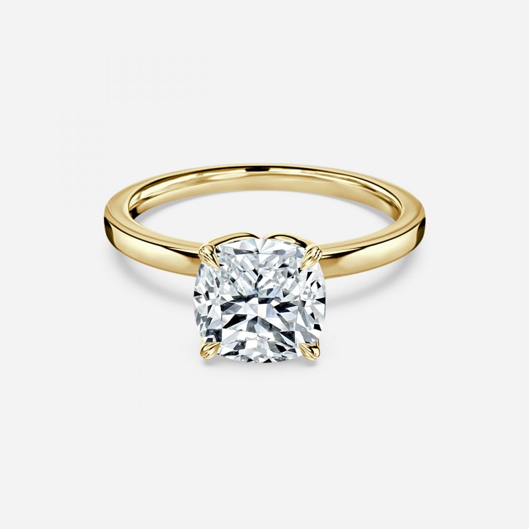 Samira Cushion Solitaire Moissanite Engagement Ring