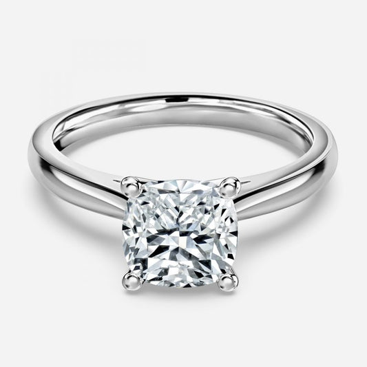 Yuna Cushion Solitaire Moissanite Engagement Ring