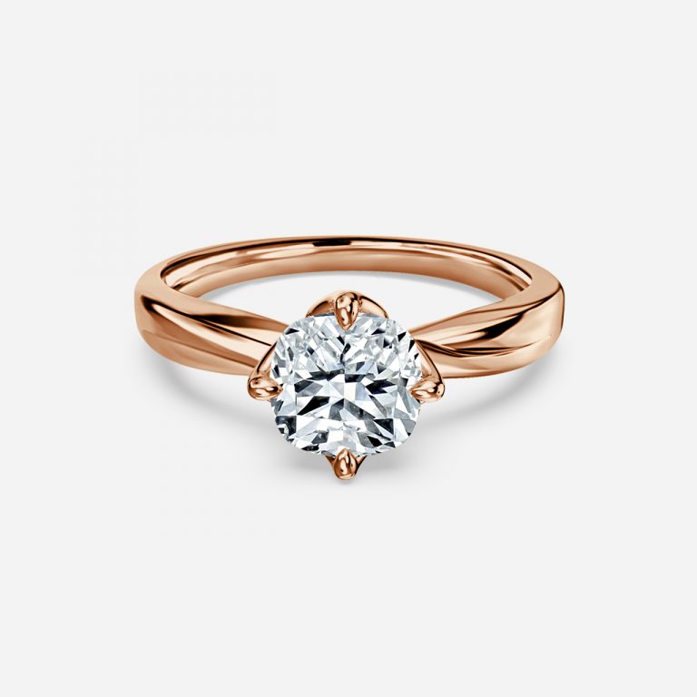 Noelle Cushion Solitaire Moissanite Engagement Ring