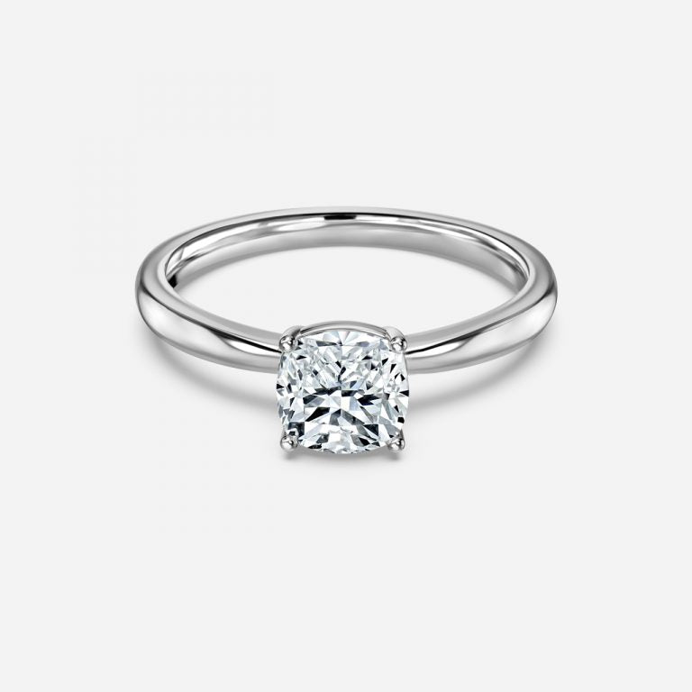 Idalia Cushion Solitaire Moissanite Engagement Ring