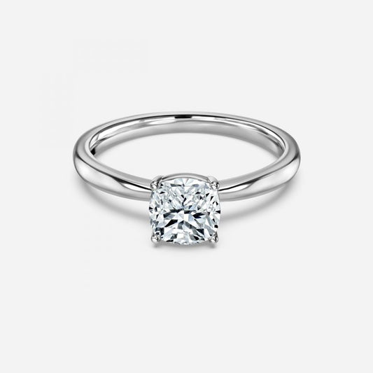 Idalia Cushion Solitaire Moissanite Engagement Ring