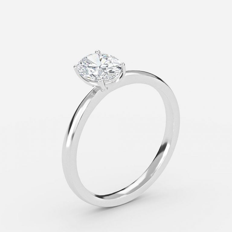 Idalia Oval Solitaire Moissanite Engagement Ring