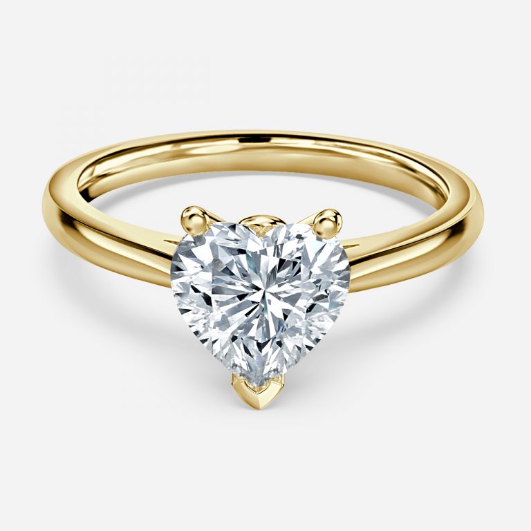 Yuna Heart Solitaire Moissanite Engagement Ring