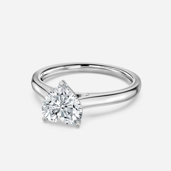 Bernadette Heart Solitaire Moissanite Engagement Ring