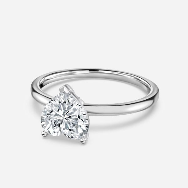 Dasha Heart Solitaire Moissanite Engagement Ring